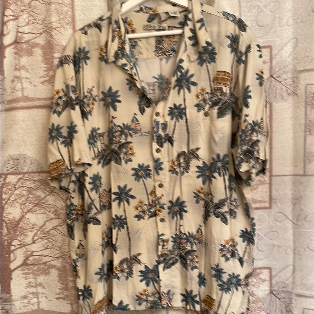 Tropical Print Men's Shirt